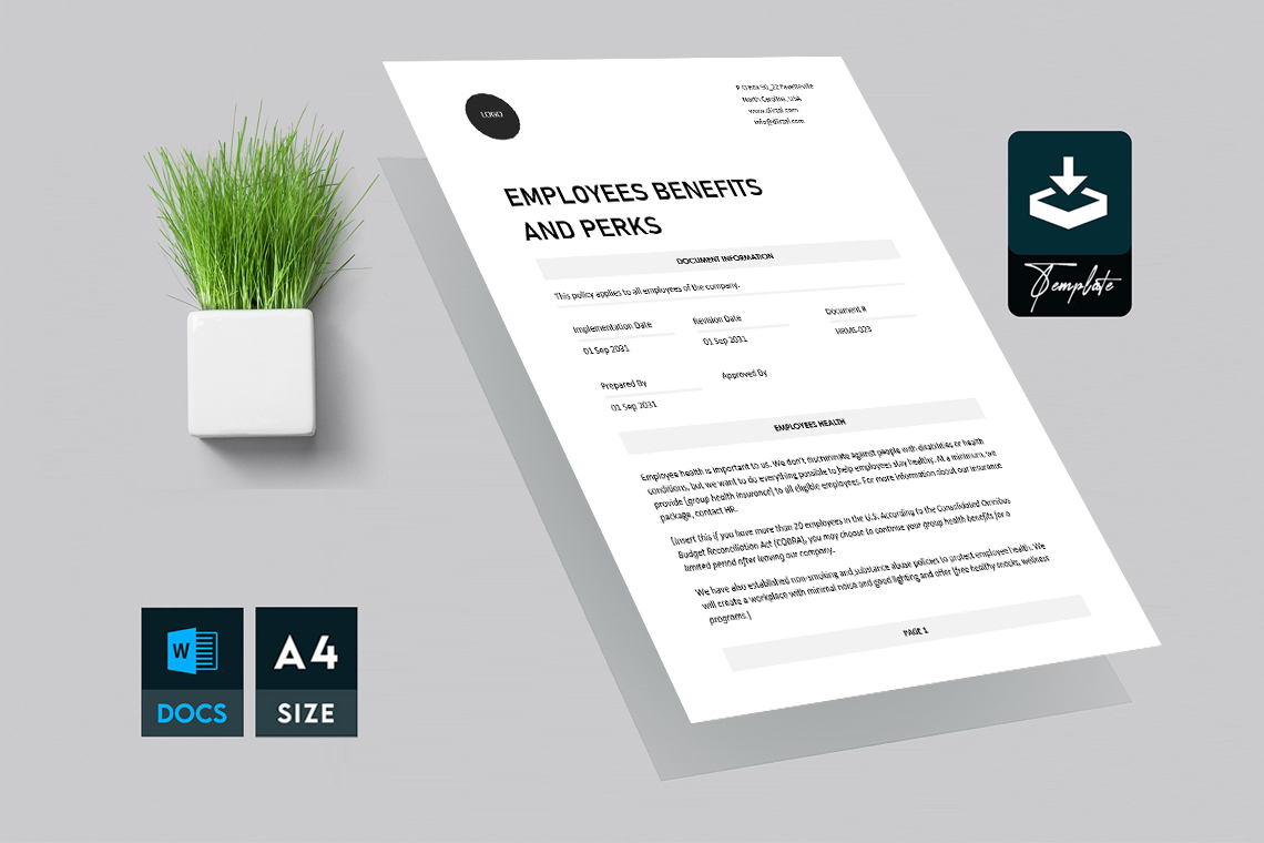 Employees Benefits and Perks Policy Template