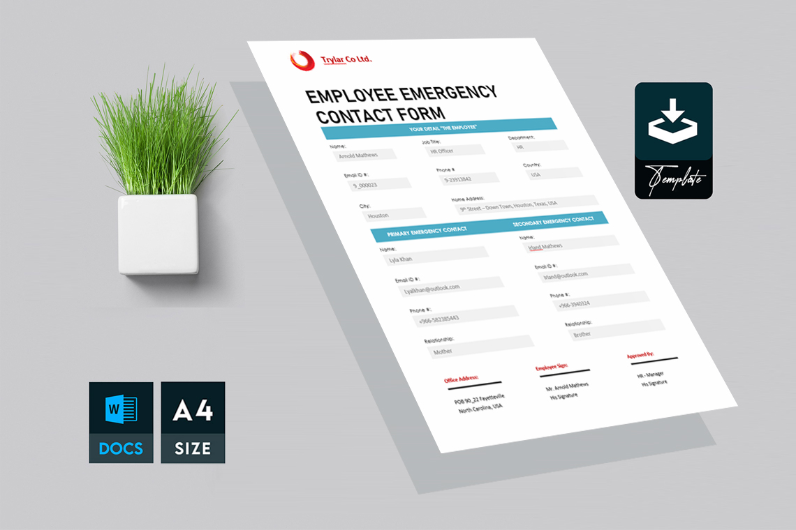 Employee Emergency Contact Information Form Template