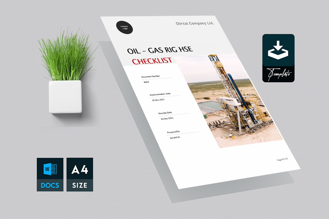 Oil and Gas Rig Safety Checklist Template