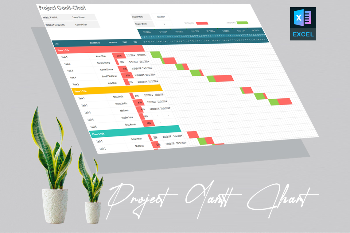 Project Gantt Chart Template