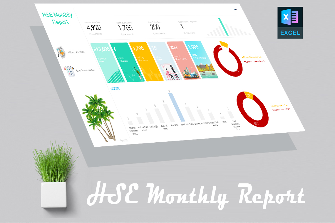 Safety – HSE Monthly Report Dashboard