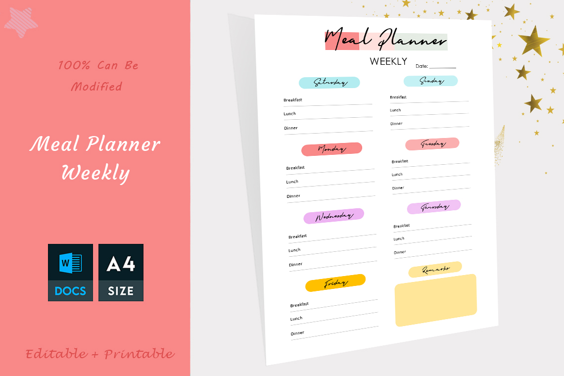 Meal Planner Template – Daily & Weekly