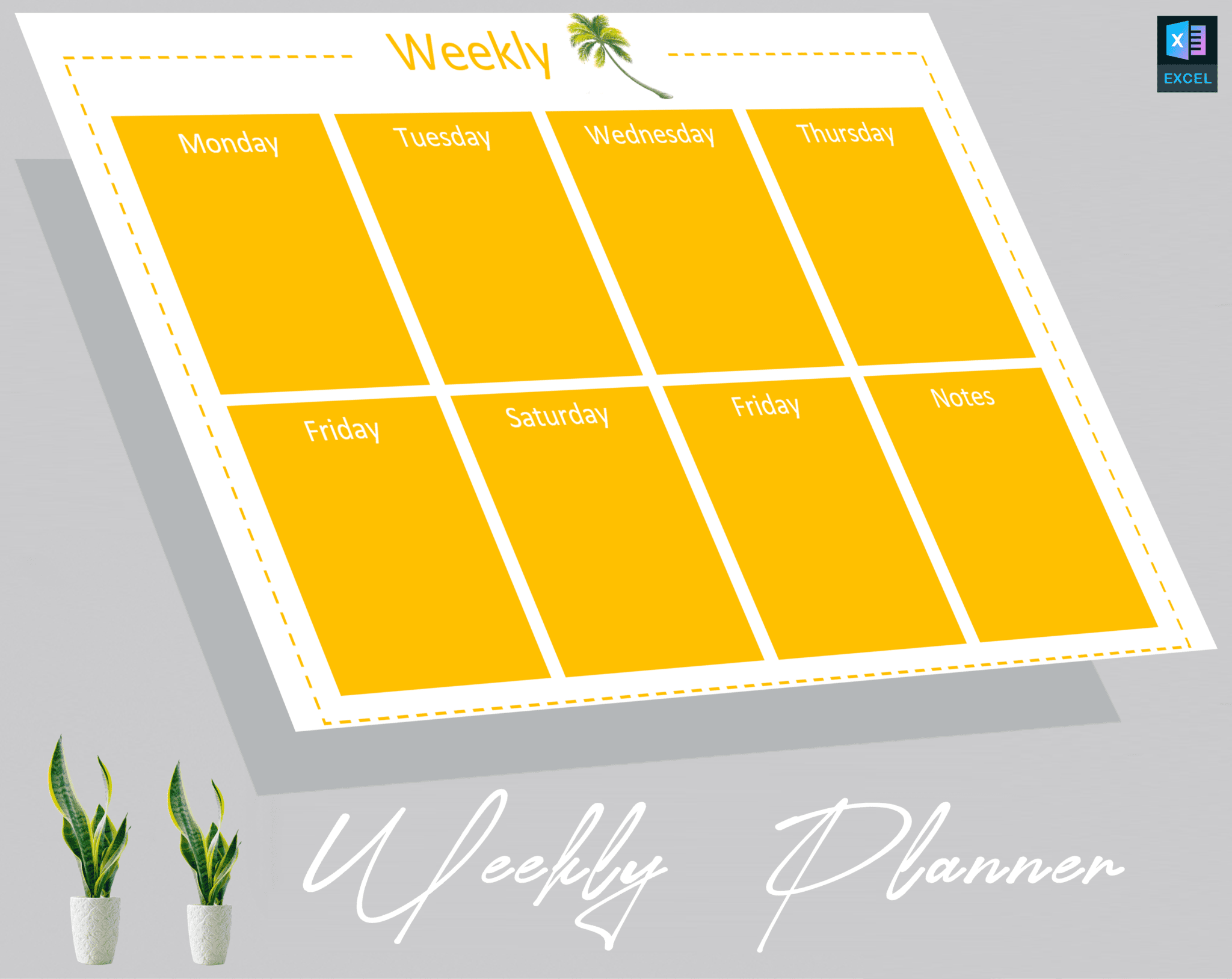Buy professional weekly planner template 7 day pdf download