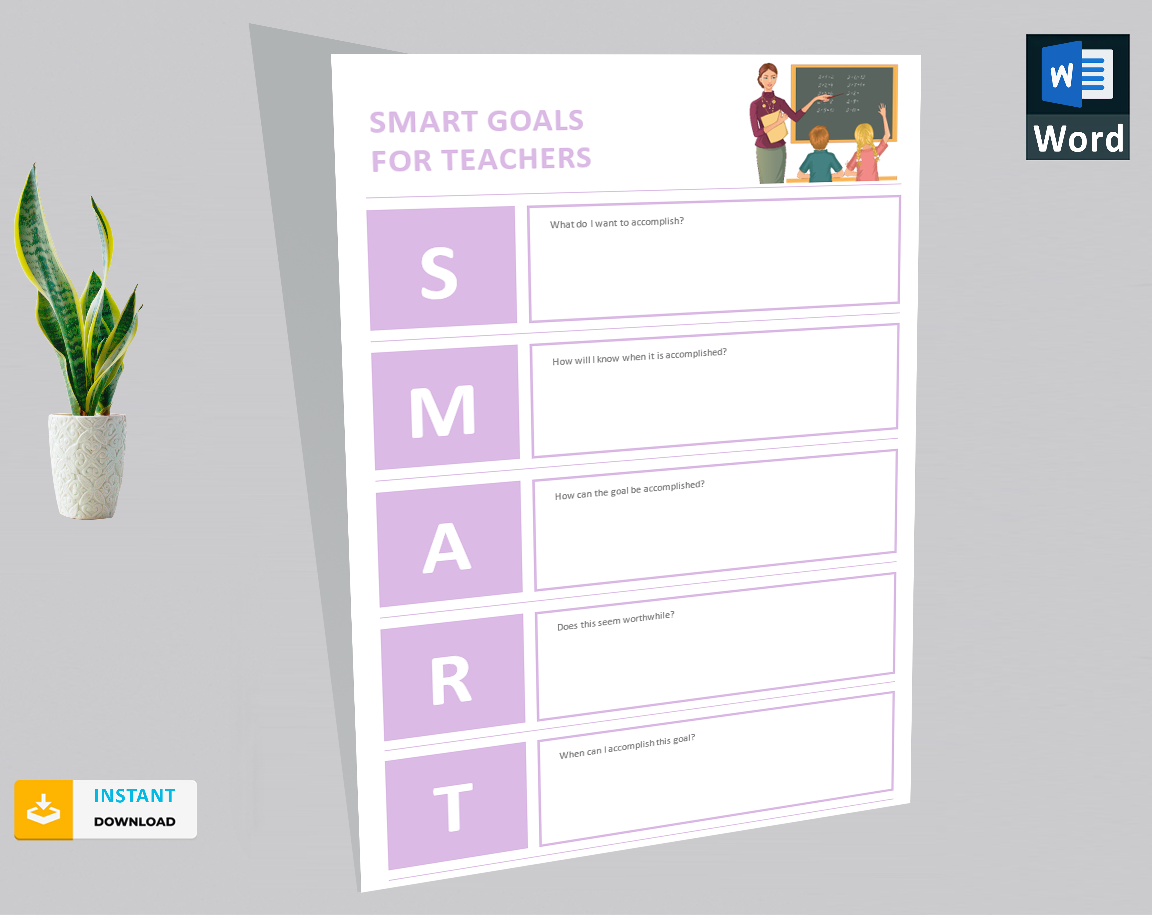smart goals for teachers template