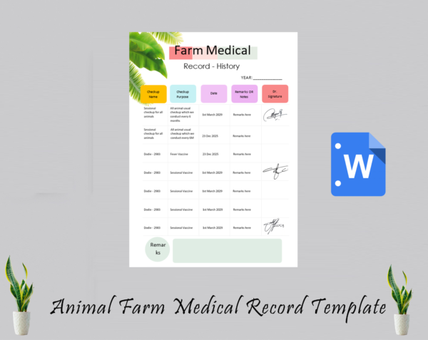 Animal Farm Medical Record Tracker