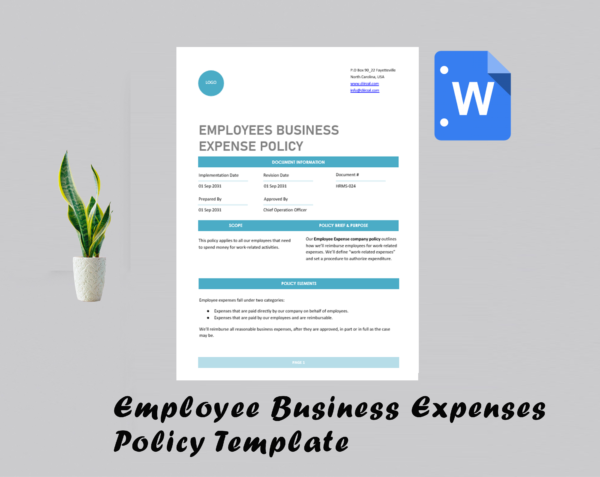 Employee Business Expenses Policy Template