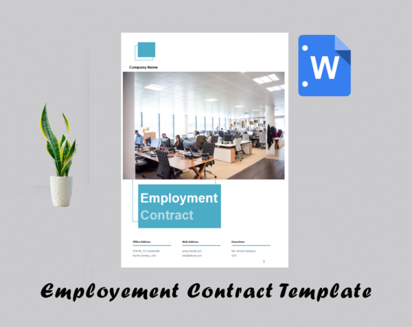 Employment Contract Template – Professional & Legal Agreement for Employers