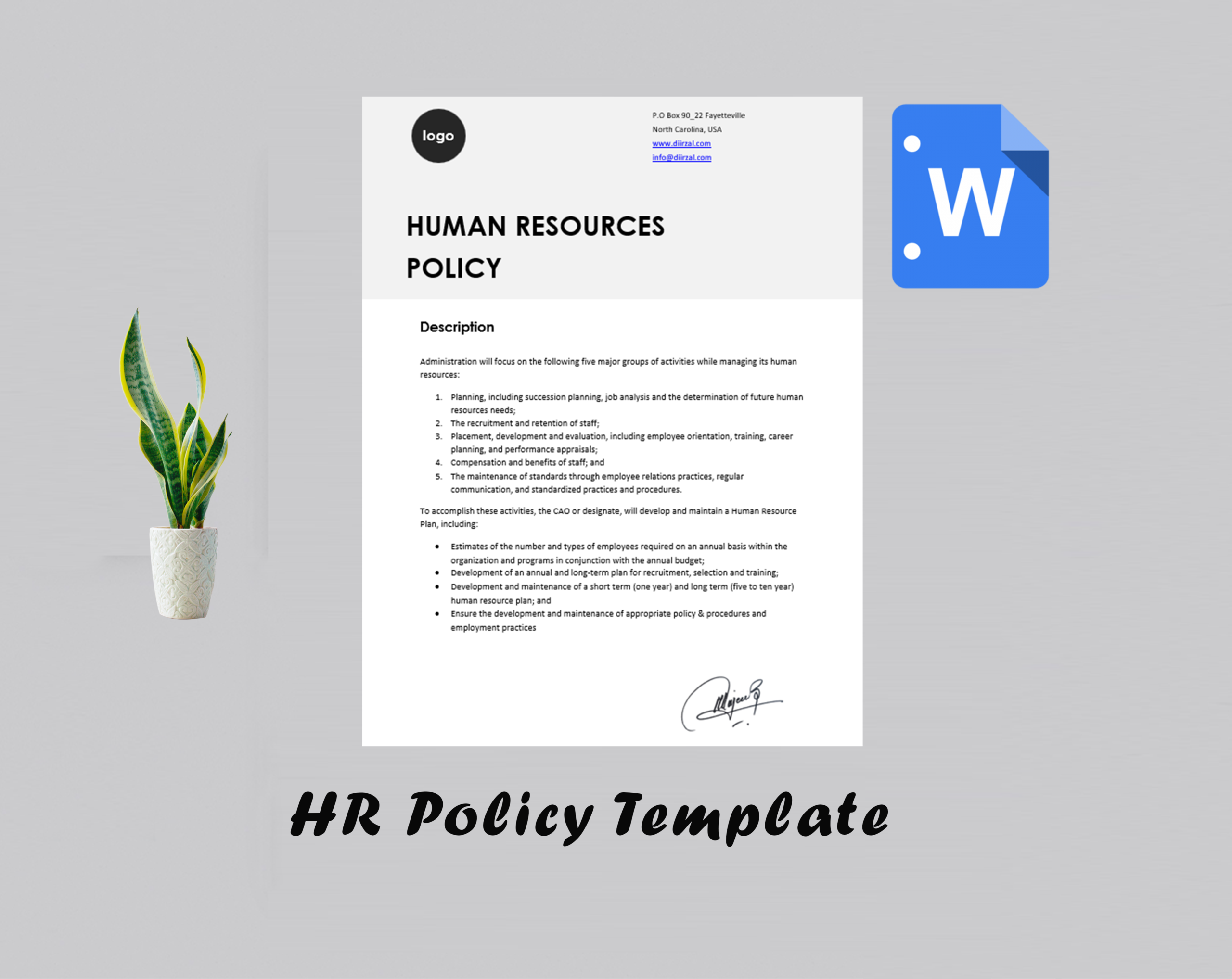 HR Policy Template Simplify Workplace Policies Ensure Compliance HR Policy Template Simplify Workplace Policies Ensure Compliance