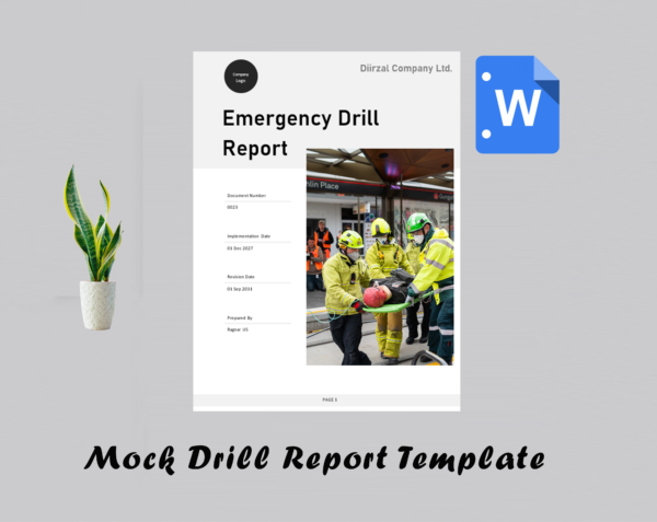 Mock Drill Report Template