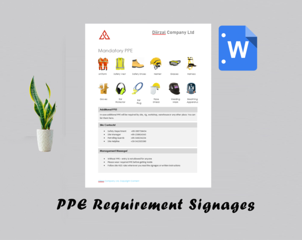 PPE Requirement Signage - personal protective equipment sign