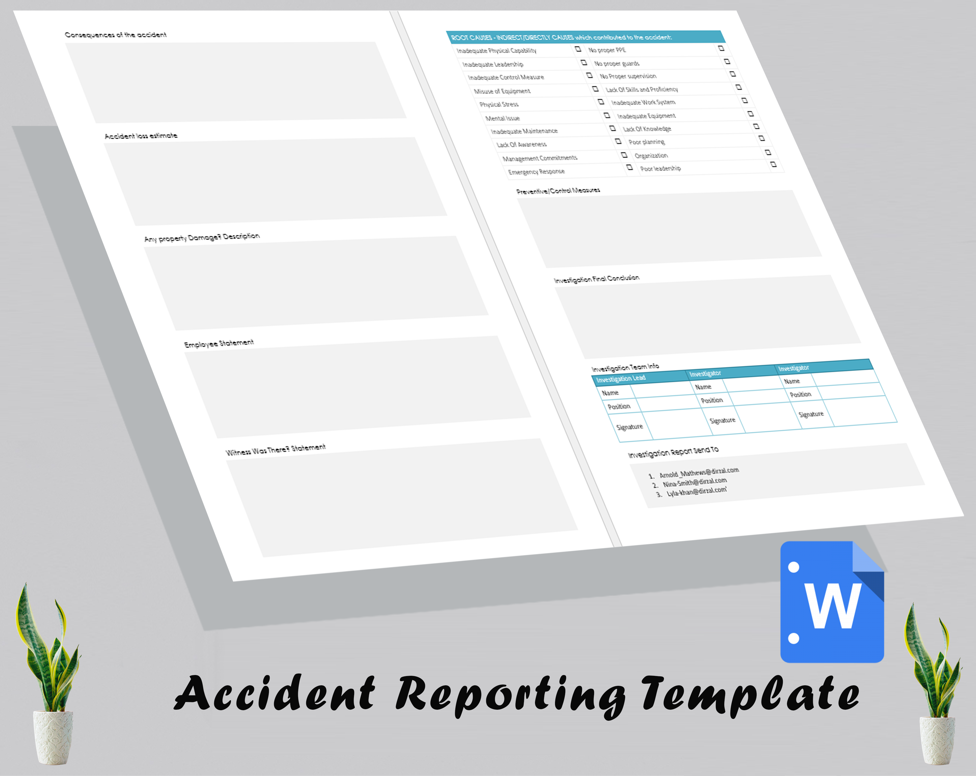 Accident Reporting Template