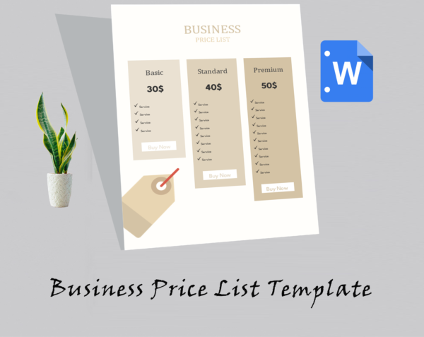 Business Price List Template – Editable & Customizable Pricing Guide for Small Businesses - Image 2