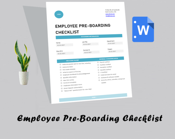 Employee Pre-Boarding Checklist - Image 2