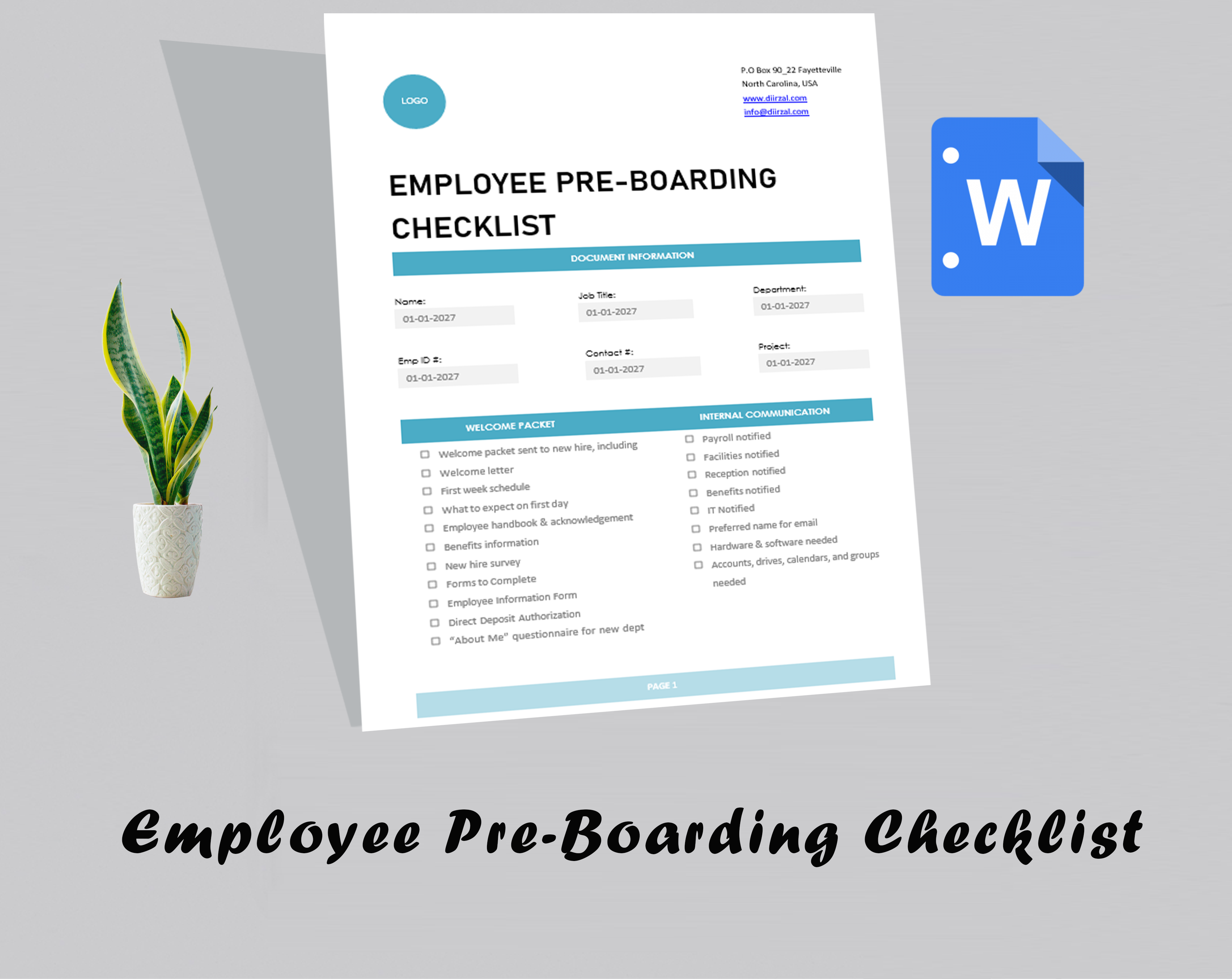 Employee Pre-Boarding Checklist