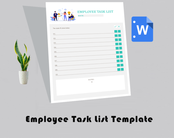 Employee Task List Template - Image 2