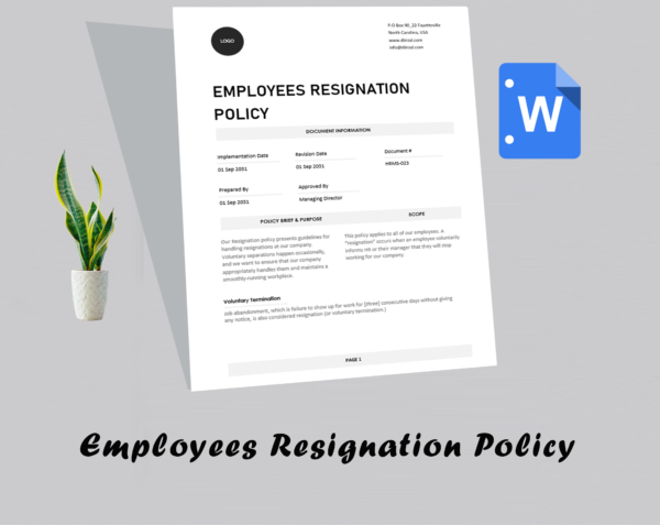 Employees Resignation Policy Template - Image 2