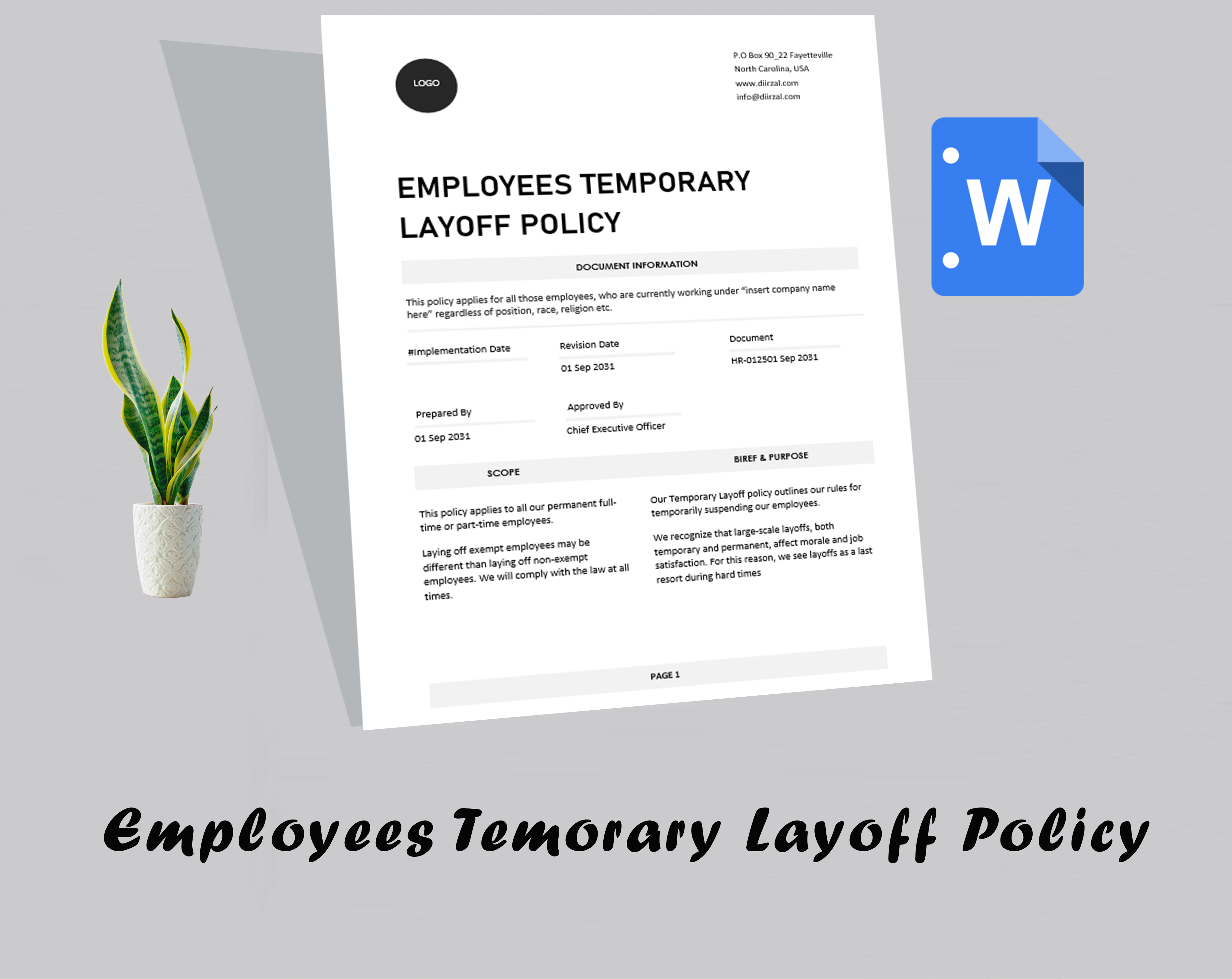 Employees Temporary Layoff Policy Template