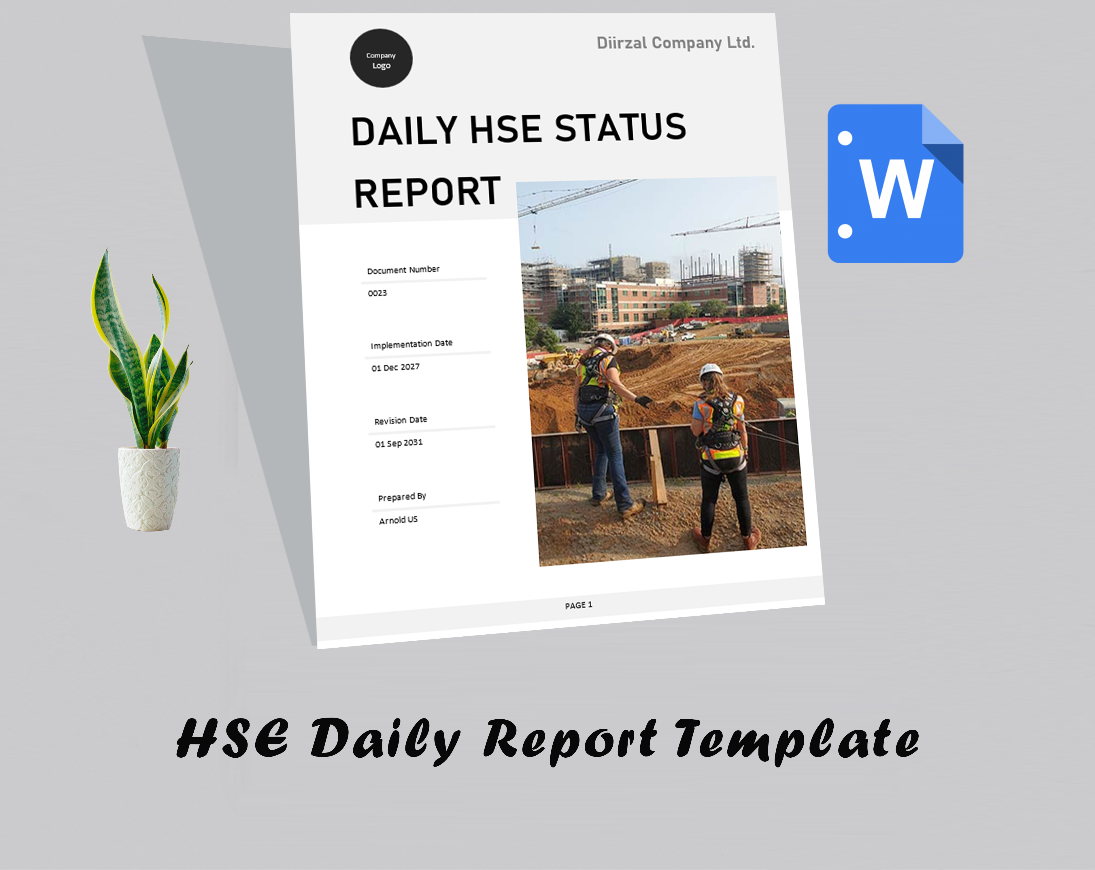 HSE Daily Report Template