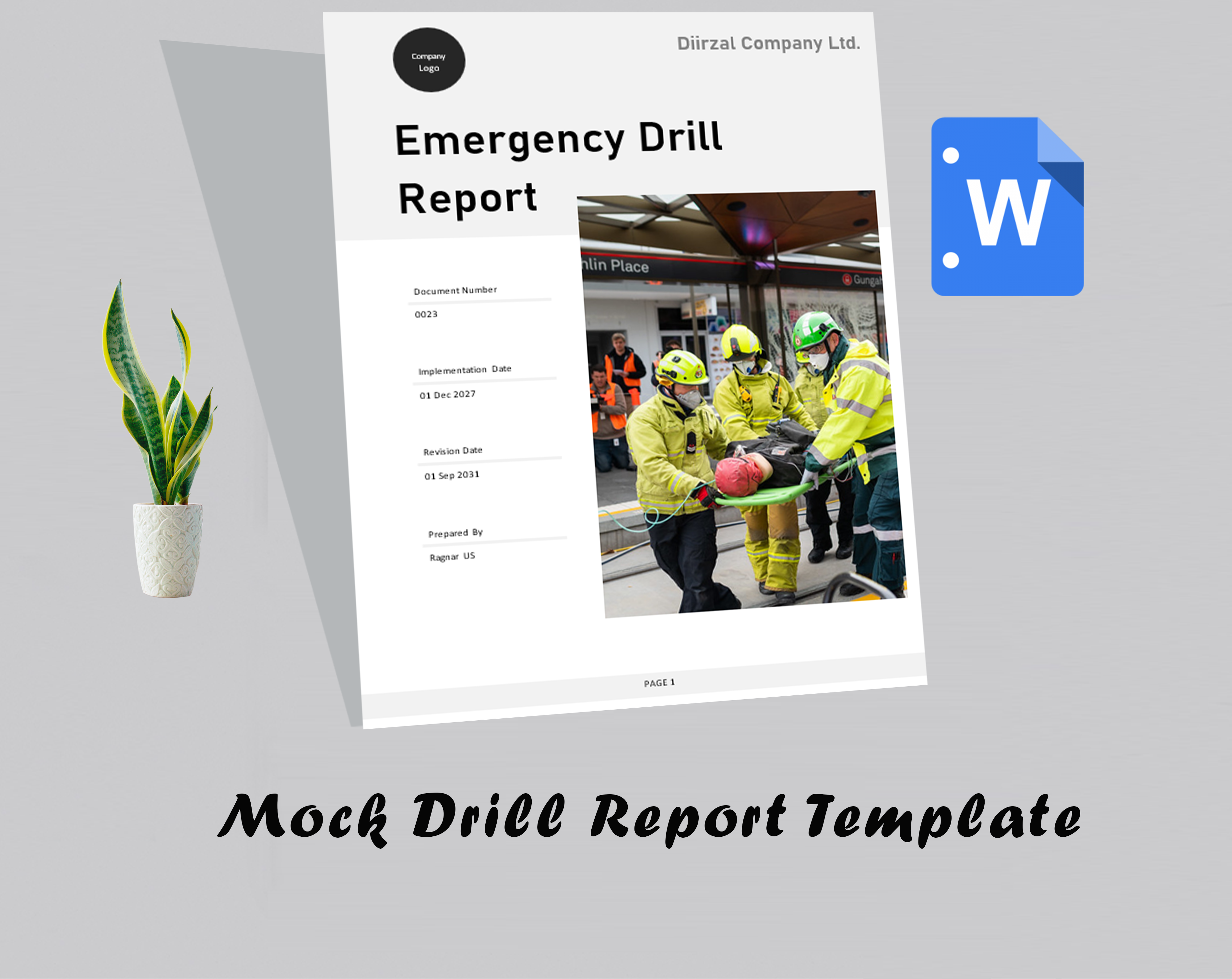 Mock Drill Report Template