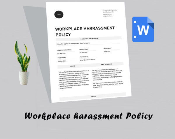 Workplace harassment Policy Template - Image 2