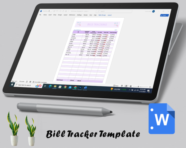 Bill Tracker Template - Image 3