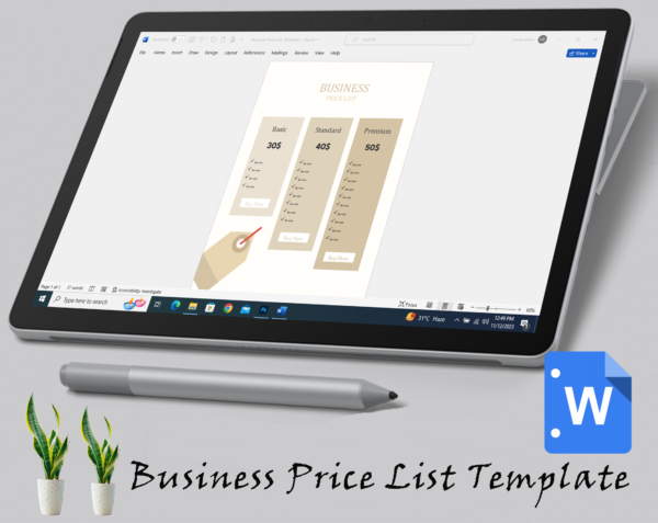 Business Price List Template - Image 3