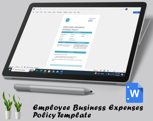 Employee Business Expenses Policy Template - Image 3