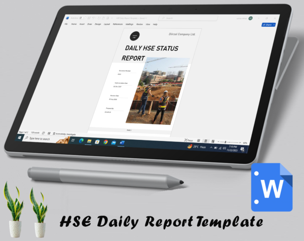 HSE Daily Report Template - Image 3