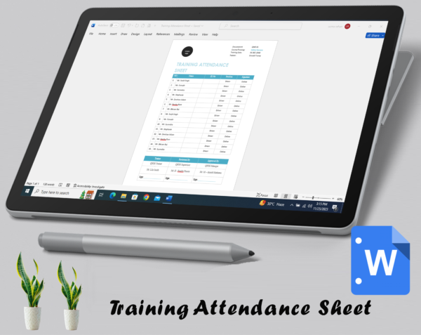 Training Attendance Sheet - Image 3