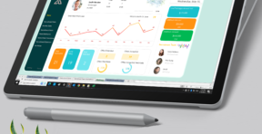 Tablet displaying a recruitment dashboard template in Excel, featuring hiring trends, diversity metrics, recruitment team stats, and data visualization tools.