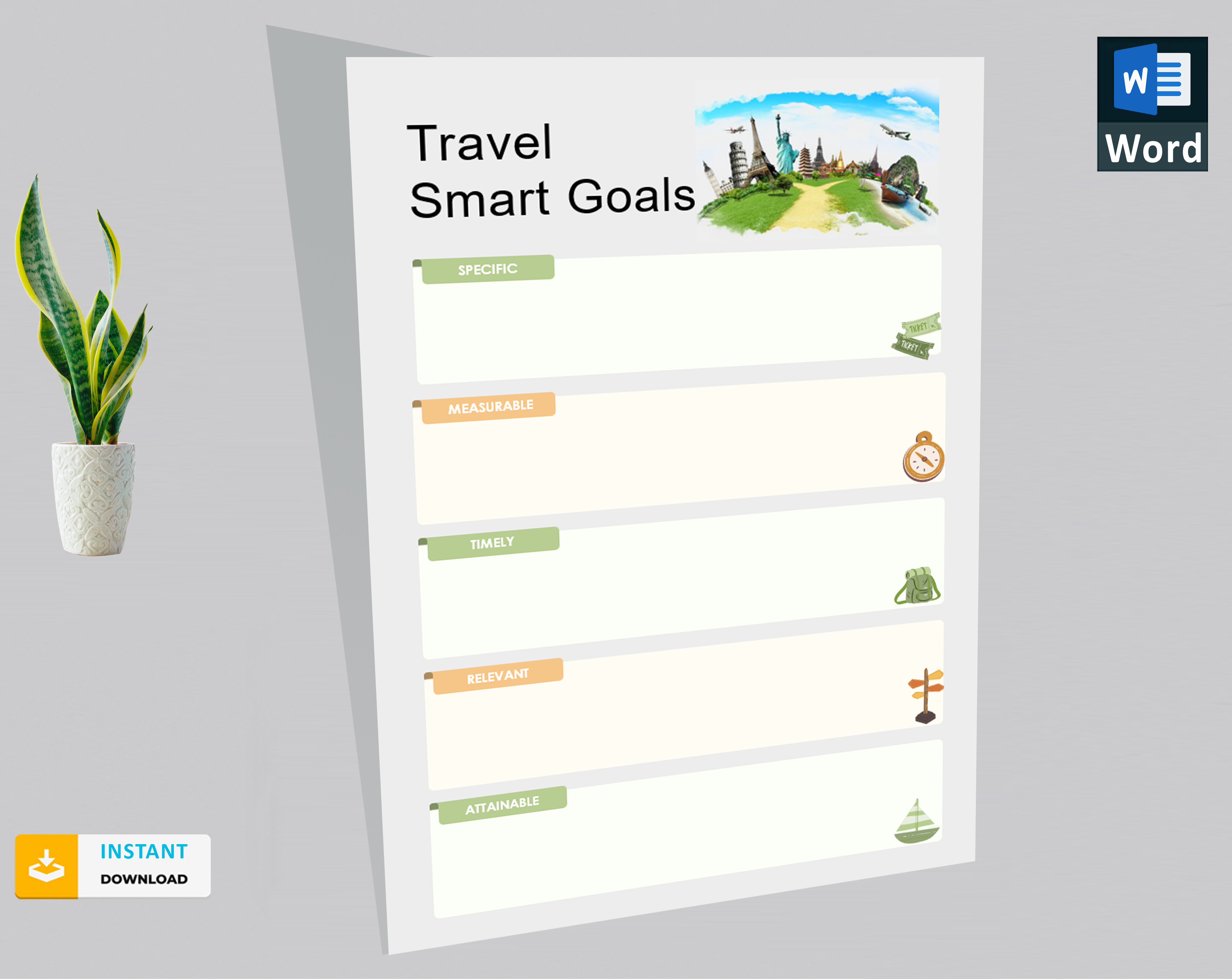 travel smarts goals template
