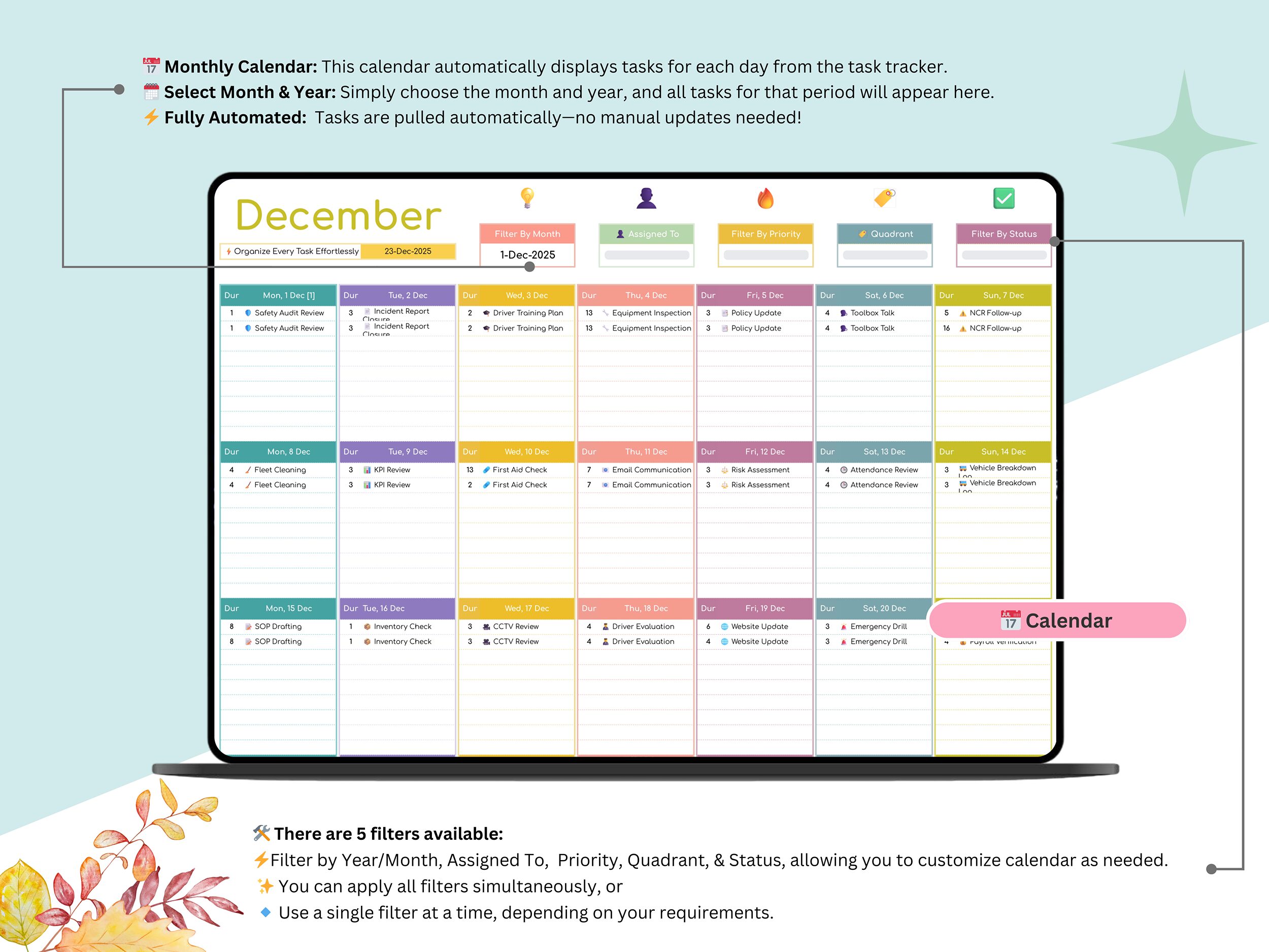 Eisenhower Matrix - eisenhower - priority matrix - decision matrix - to do spreadsheet - task prioritization - task management - planner - Image 5