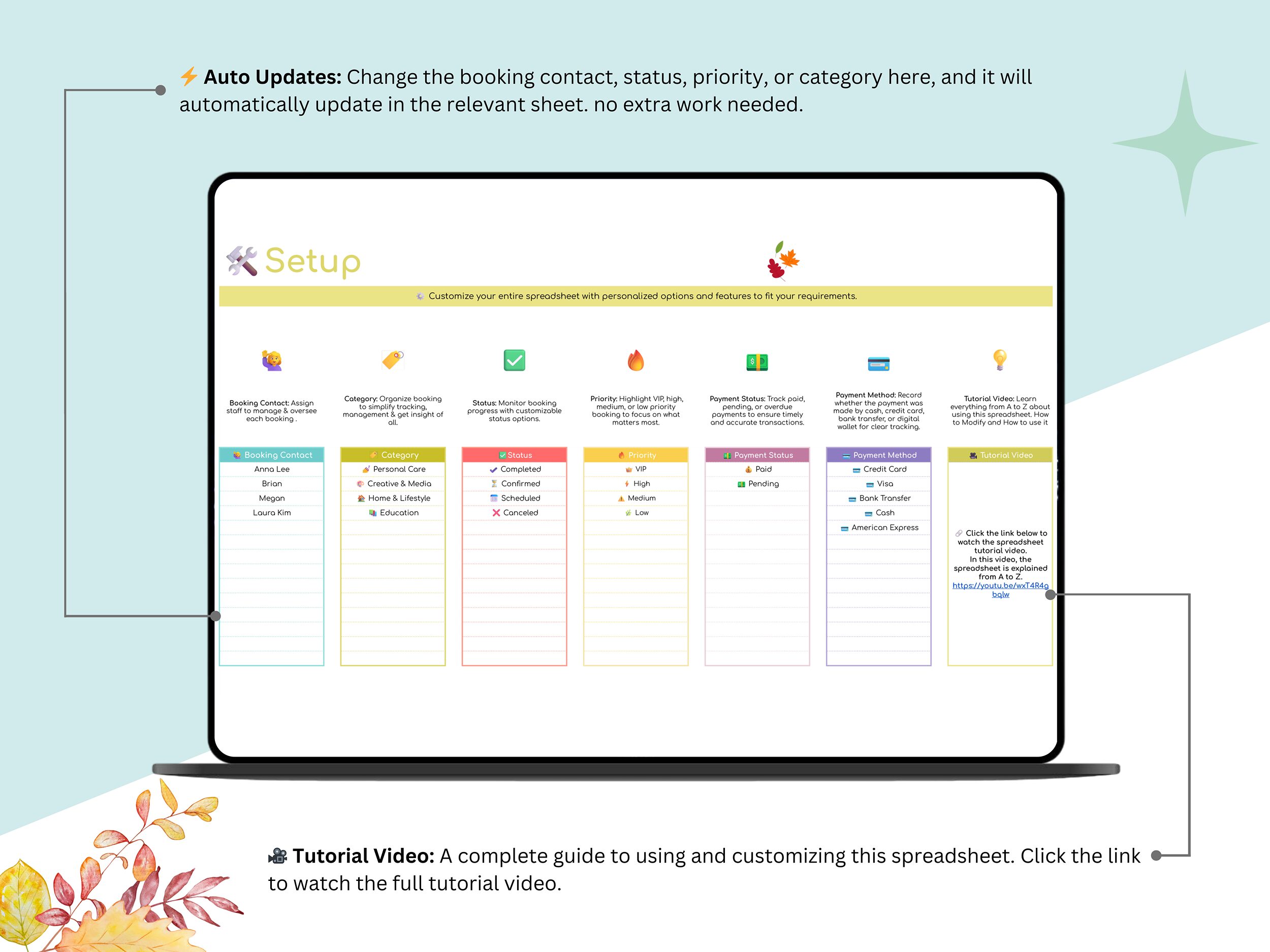 Booking Tracker - booking calendar - appointment tracker- scheduling template - booking templates - booking log - appointment schedule - Image 6