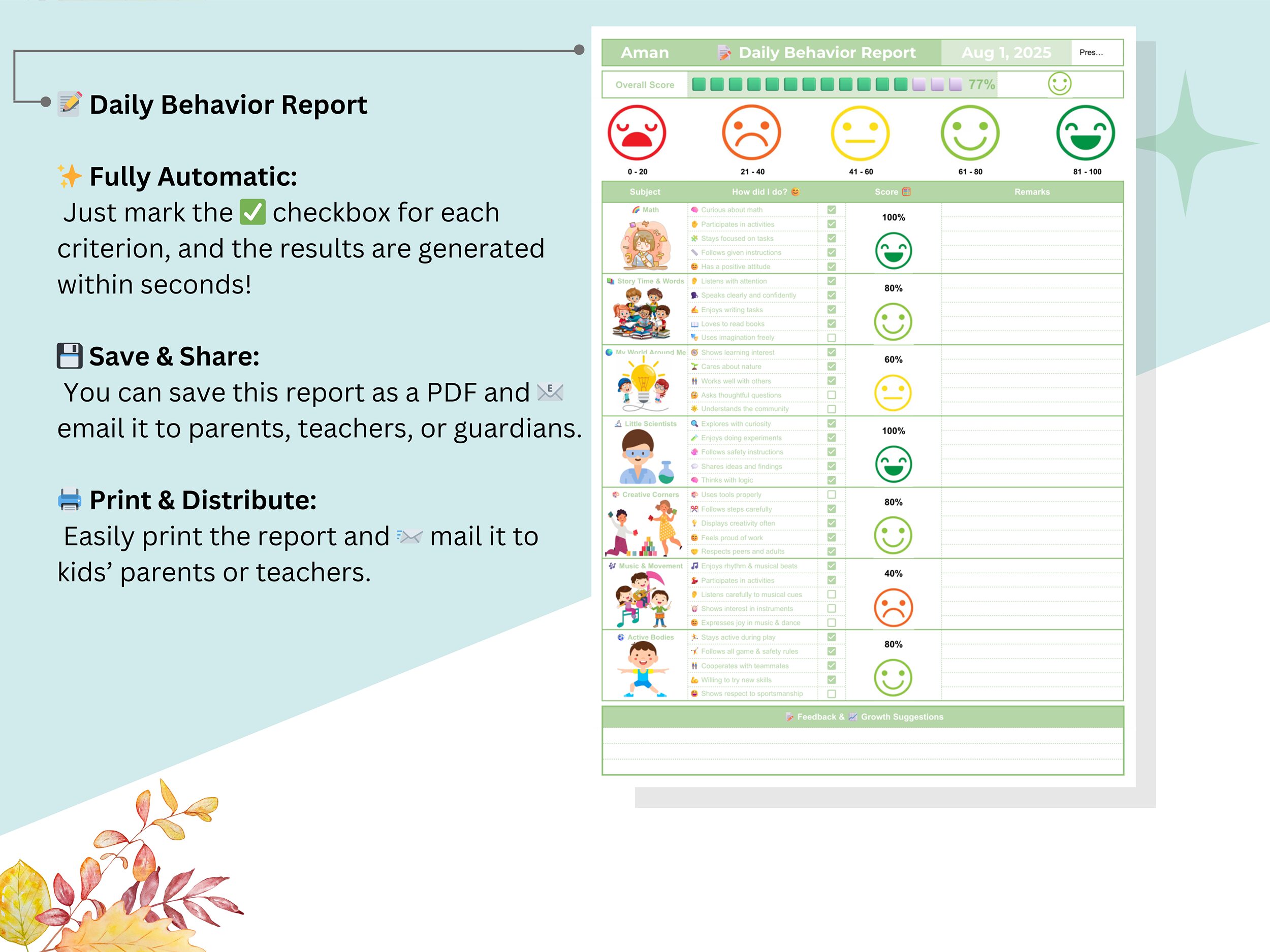 behavior tracker - student behavior tracker - behavior chart - behavior management - behavior analysis - homeschool - teacher planner - Image 4