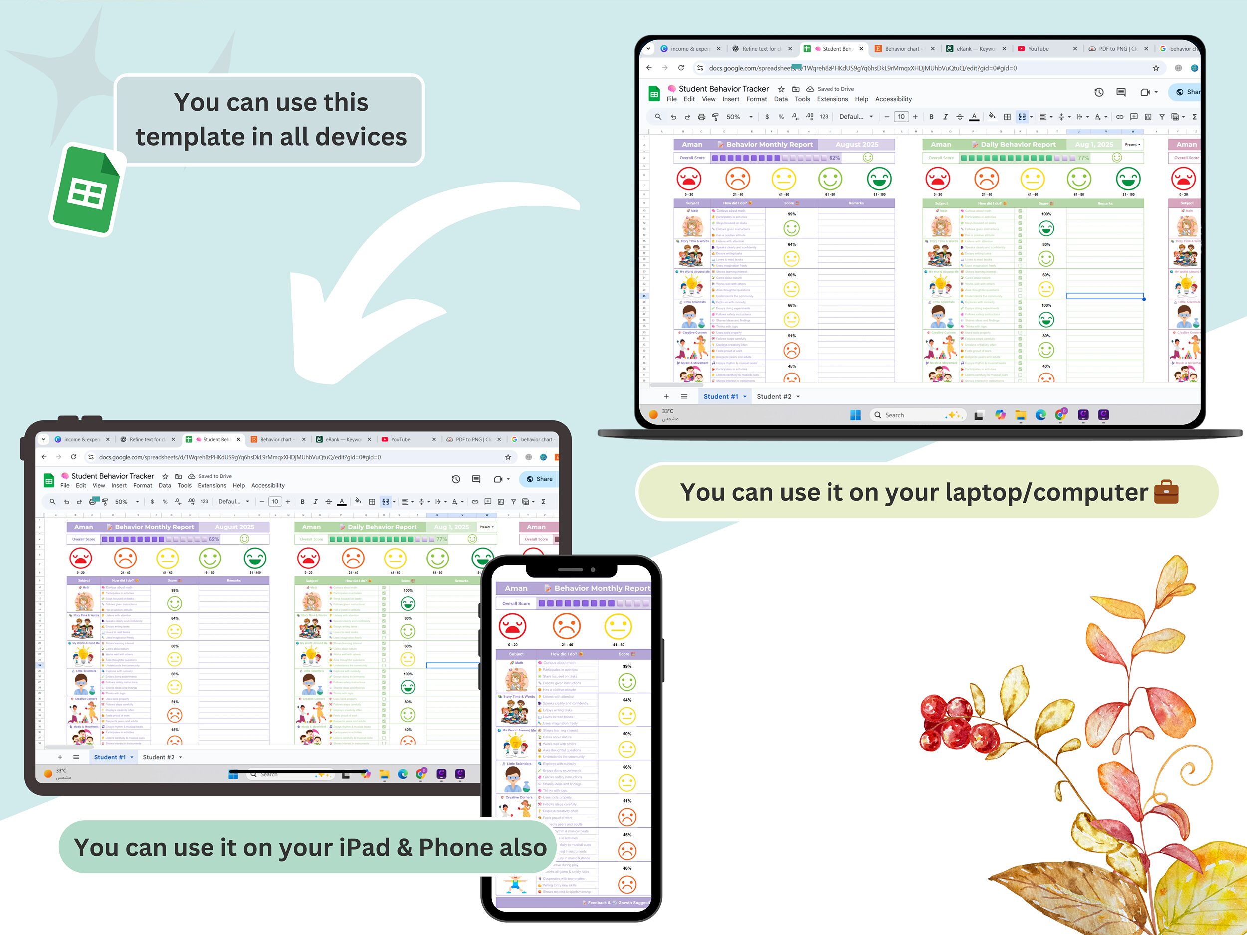behavior tracker - student behavior tracker - behavior chart - behavior management - behavior analysis - homeschool - teacher planner - Image 6