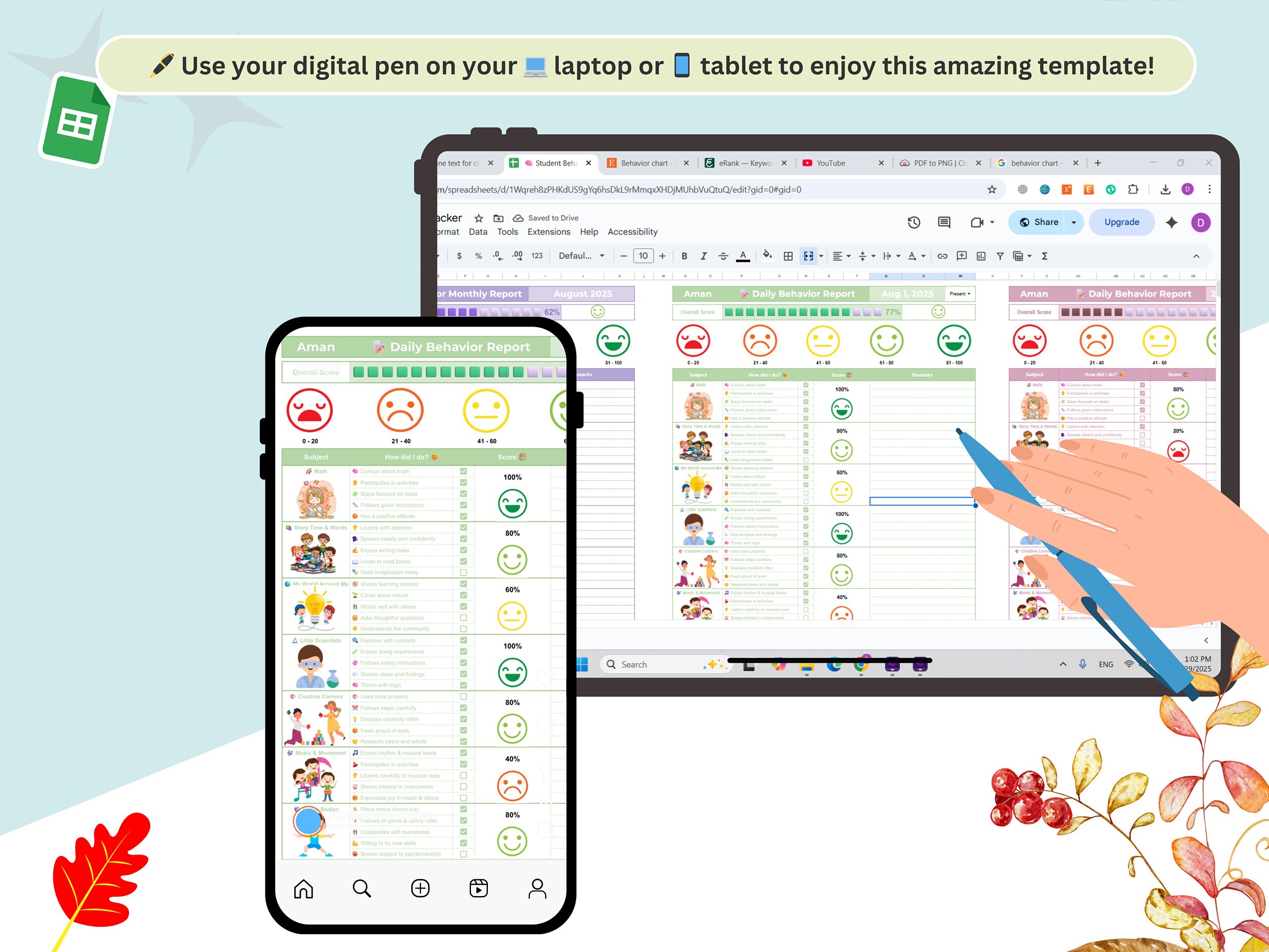 behavior tracker - student behavior tracker - behavior chart - behavior management - behavior analysis - homeschool - teacher planner - Image 8