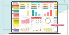 Budget dashboard comparing planned vs actual monthly spending