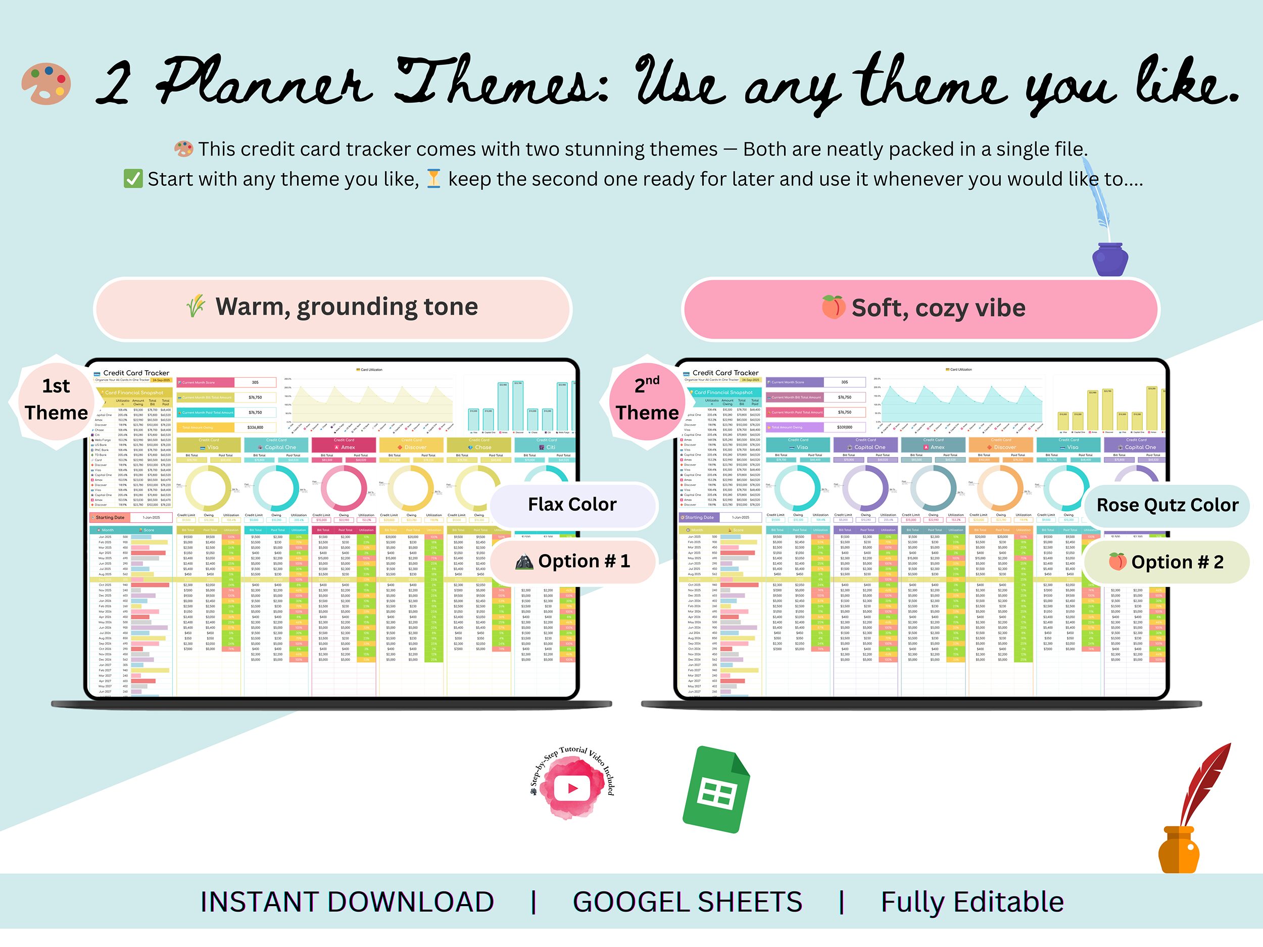credit card trackers – credit card expense – credit score tracker – card organizer – credit card spreadsheet – credit card payment tracker