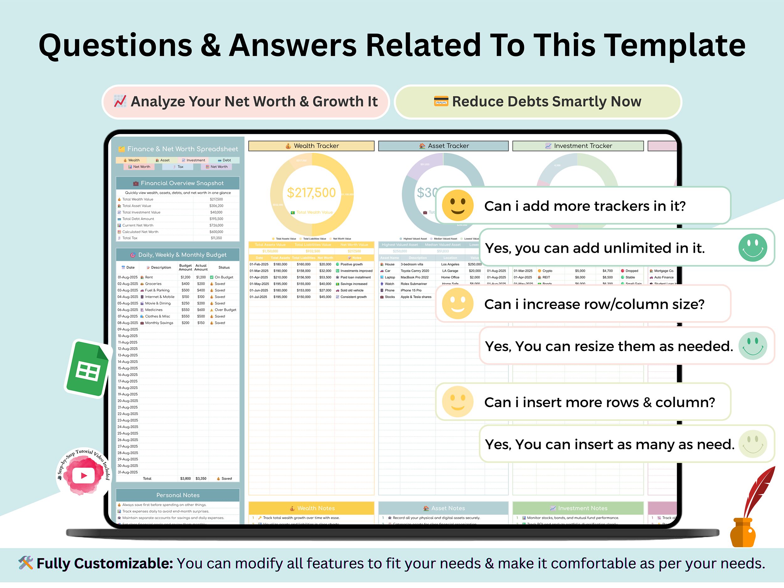 Wealth Tracker – Wealth Tracker – Asset Tracker – Debt Tracker – Tax Tracker – Investment Tracker – Net Worth Tracker – Net Worth Calculator