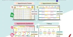 Appointment Calendar tab with monthly booking view