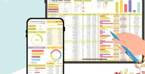 Academic planner tablet view for on-the-go use
