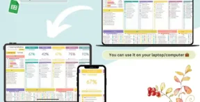 Daily cleaning tracker with checkboxes and percentage scoring