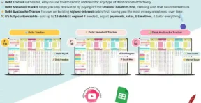 Monthly payment log tracking payments and updated balances over time