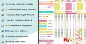 Debt payoff chart showing balance reduction progress over multiple months