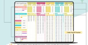 Debt tracker showing loan balances and repayment schedule