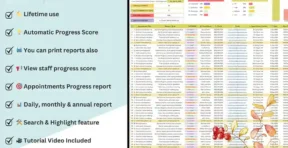 Weekly appointment planner layout inside the spreadsheet