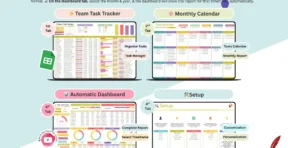 Team task tracker template features at a glance