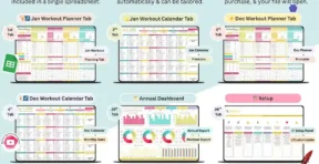 Fitness planner settings tab for customizing goals