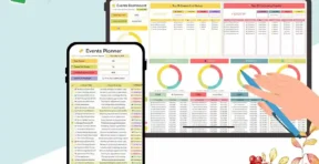 Event planner tab with budget and notes