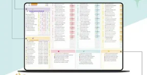 Weekly progress and notes section of the planner template